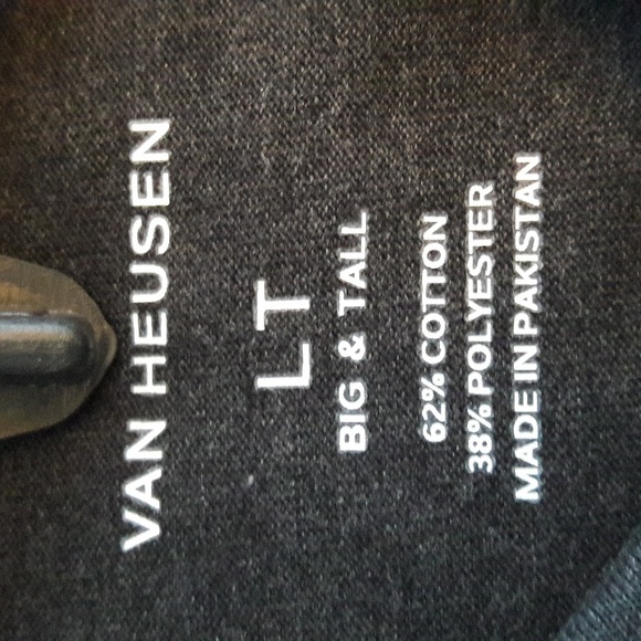 NWT "Van Heusen" Chest Stripe Long Sleeve Polo Big & Tall Sizes LT, XLT, 2XLT - Picture 5 of 7